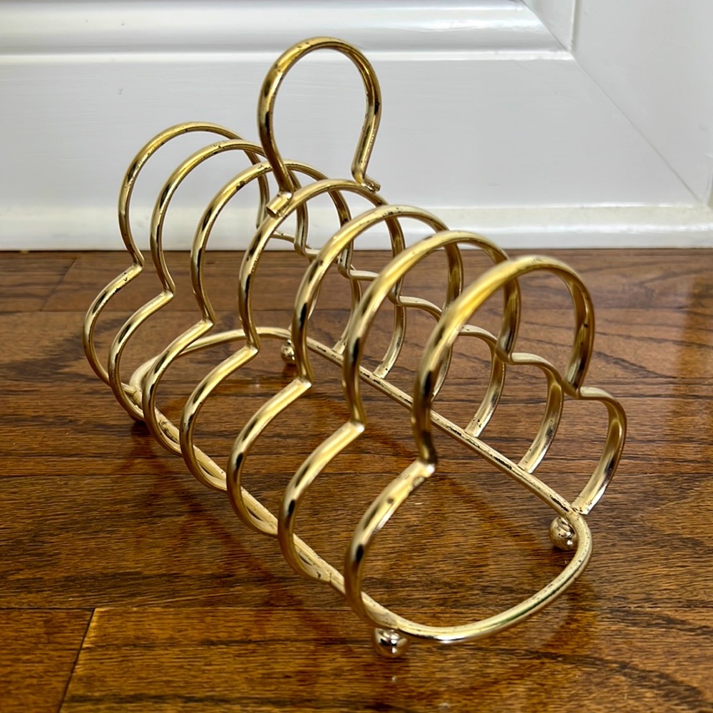 Tarnished brass letter holder